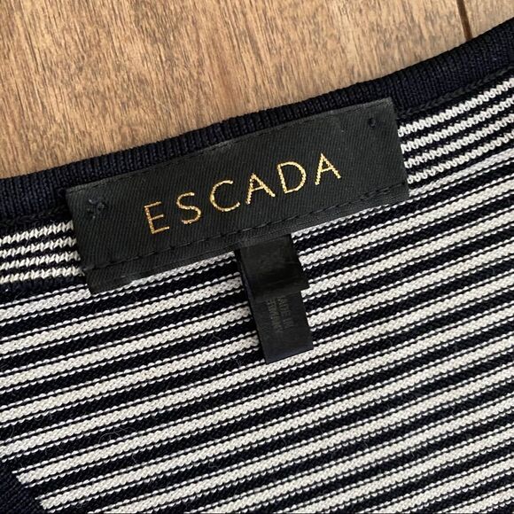 Escada striped Cardigan Longline Star Studded 36 - Picture 3 of 6